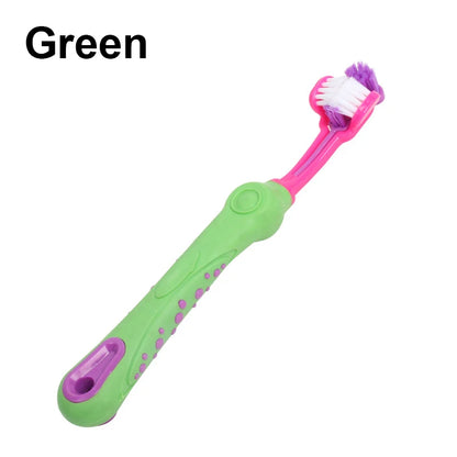 Three Sided Pet Toothbrush Multi-angle Toothbrush Cleaning Dog Cat Brush Bad Breath Pet Dental Care Cat Cleaning Mouth