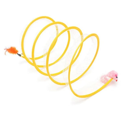 New Folded S Type Cat Tunnel Spring Toy Mouse Tunnel with Balls Convenient Storage Kitten Outdoor Interactive Toys Pet Products