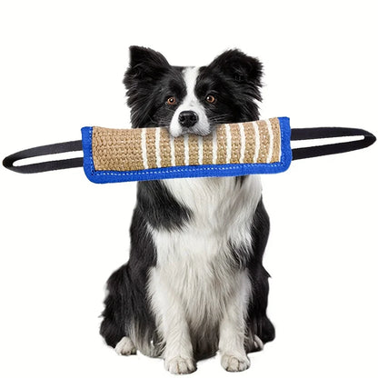 1pc Durable Jute Dog Chew Toy - Bite-Resistant Teething Stick for Puppies & Adult Dogs, Natural Pet Dental Health Care pet toys