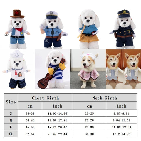 Funny Dog Clothes Pet Cat Costumes Puppy Sweatshirt Stand Up Suit Dog Cosplay Clothes Party Festival Clothing Dog Accessories