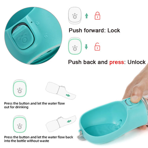 350/550ml Portable Big Dog Water Bottle For Small Medium Dogs Cat Leakproof Travel Walking Pet Water Dispenser Labrodor Supplies