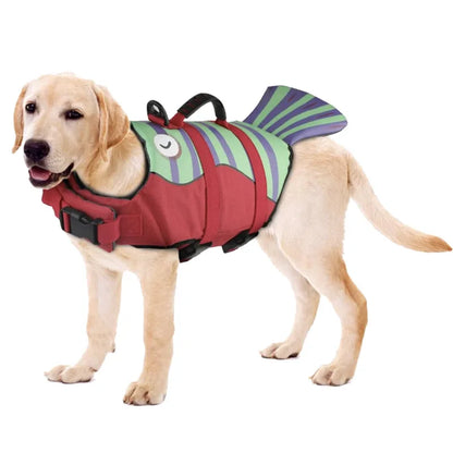 Pet Dog Life Jacket Enhanced Buoyancy Small Dogs Swimming Clothes Safety Vest with Handle for Medium Large Dog Surfing Costume