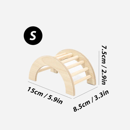S/M/L Hamster Climbing Ladder Wooden Bridge for Guinea Pigs Rats Small Pet Animals Toys Cage Decor Accessories