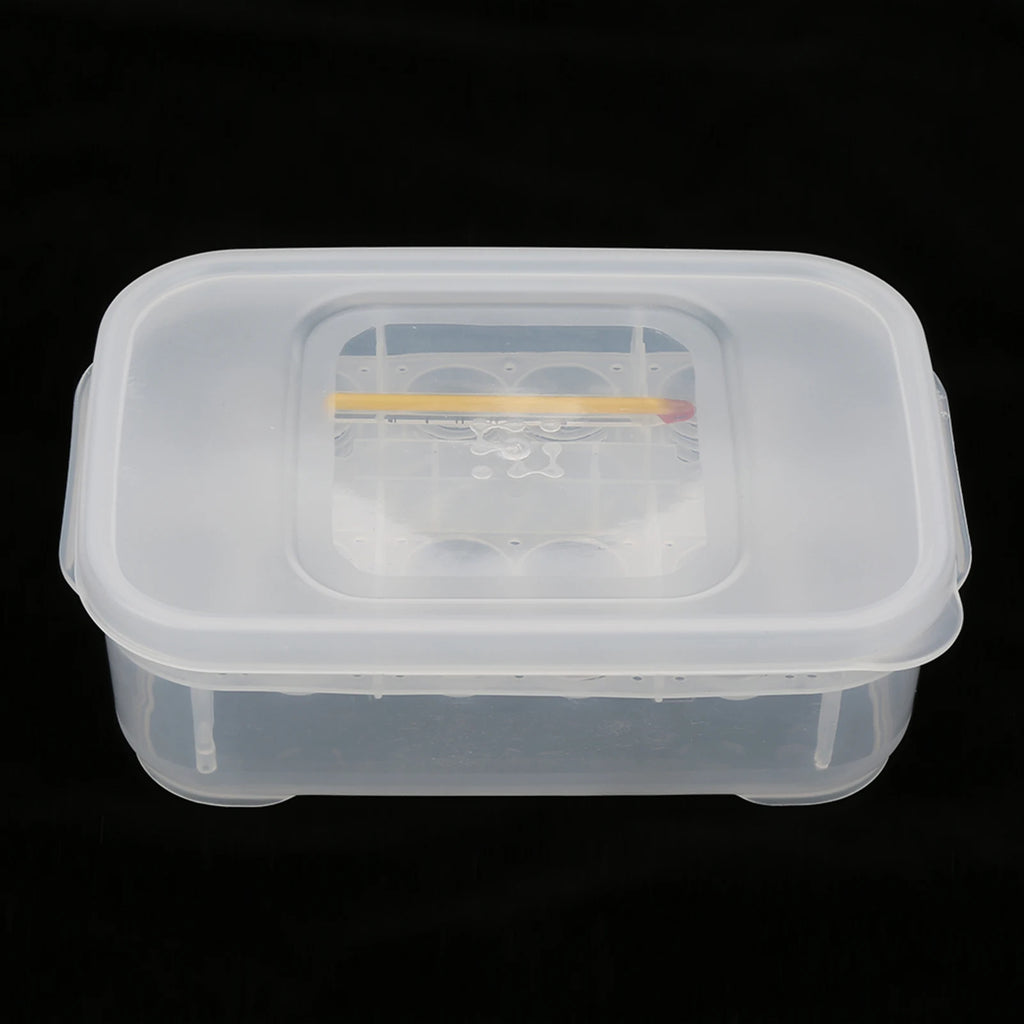 12 Grids Snakes Gecko Lizards Reptiles Eggs Incubator Tray Hatcher Box with Thermometer