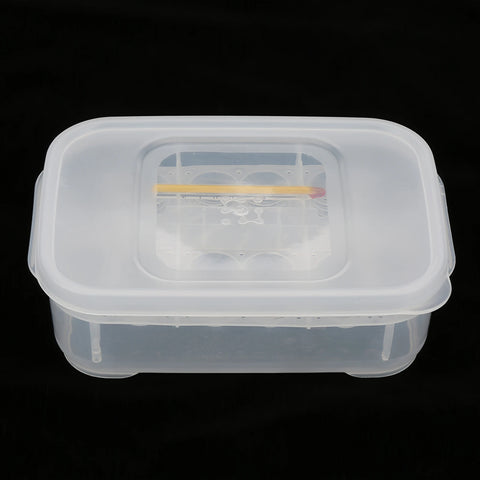 12 Grids Snakes Gecko Lizards Reptiles Eggs Incubator Tray Hatcher Box with Thermometer