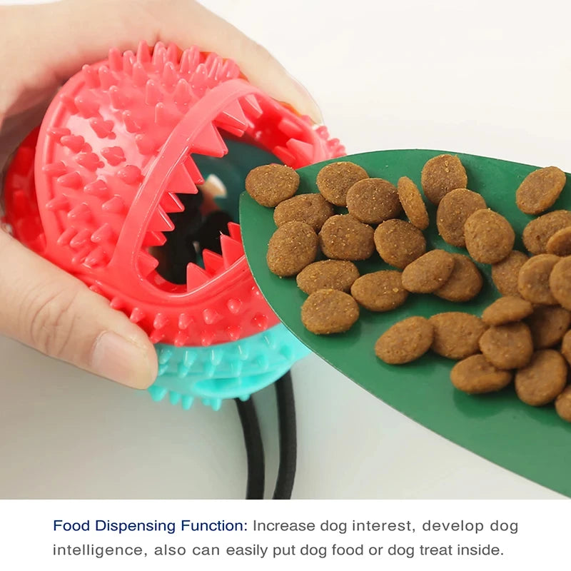 Large Dog Ball Toys Suction Cup Ropes Interactive Leaking Slow Feeder Chew Toy Toothing Clean Toys3ys