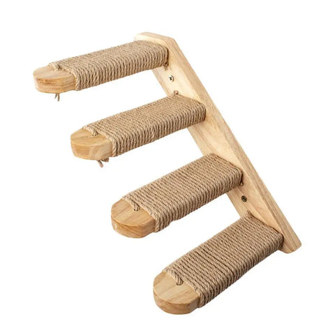 1pcCat Scratching Climbing Post Wall-mounted Cat Hammock Bed Pet Furniture Kitten Wall Shelf Set Cat Perch Wooden Cat Tree House