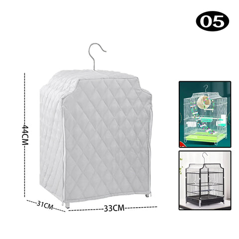Winter Warm Bird Cage Cover Cotton Quilted Cage Cover Canopy Rain Proof Protective Parrot Cage Accessories