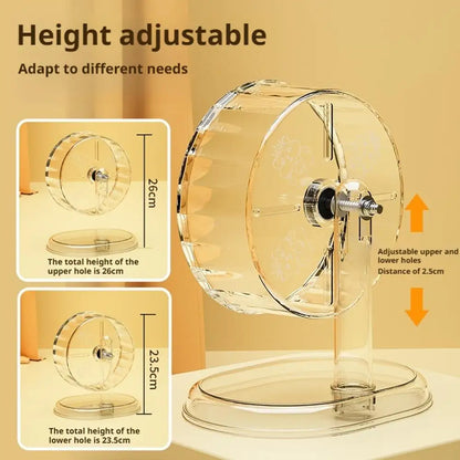 Hamster Running Sport Transparent Running Wheel Support Toy Small Pet Roller Bearing Silent Running Wheel Pets Accessories