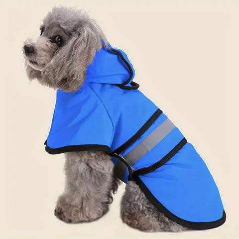 Keep Your Pet Dry And Comfortable - Adjustable Waterproof & Windproof Dog Raincoat!