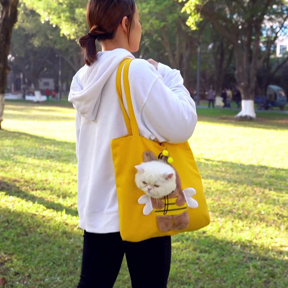 Cat Carrier Backpack Small Dogs Portable Pet Travel Bag Breathable Mesh Front Entry Bubble Window Pet Carrier Outdoor Hiking