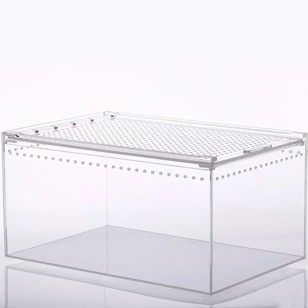 Reptile Habitat Acrylic Breeding Box Transparent Acrylic Leak-proof Cage Spider Lizard Snake Scorpion Habitat Insect Feeding Box