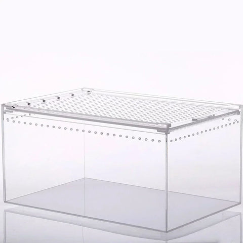 Reptile Habitat Acrylic Breeding Box Transparent Acrylic Leak-proof Cage Spider Lizard Snake Scorpion Habitat Insect Feeding Box