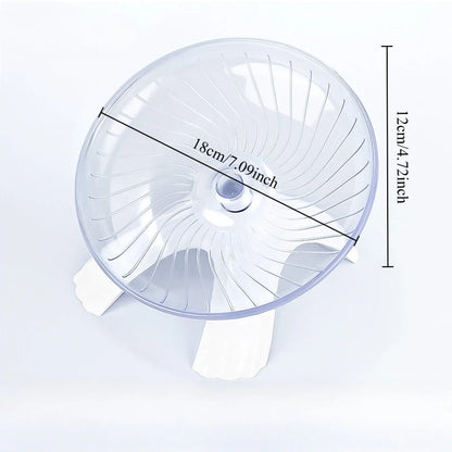 Pet Hamster Running Practice Wheel Mute Flying Saucer Steel Axle Wheel Running Disc Toys Cage It's A Good Choice for Small Pets