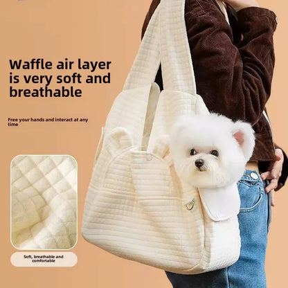 Adjustable Pet Backpack Dog Travel Bag Suitable Safety Belt with Removable Bottom Cat Bag Dog Shoulder for Travel Hiking Outdoor