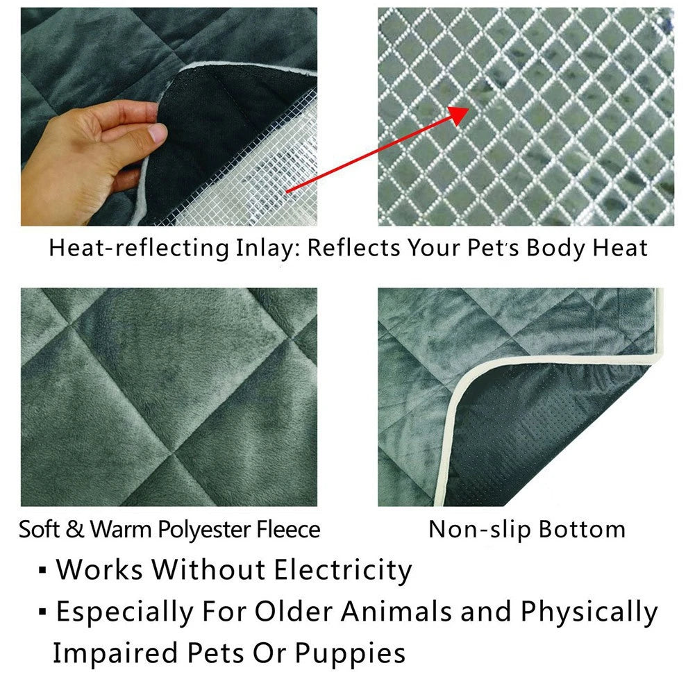 Self-Heating Dog Pad In Winter No Electric Cat Heating Warm Mats Pet Sleeping And Playing Blankets Machine Washable Soft Mat