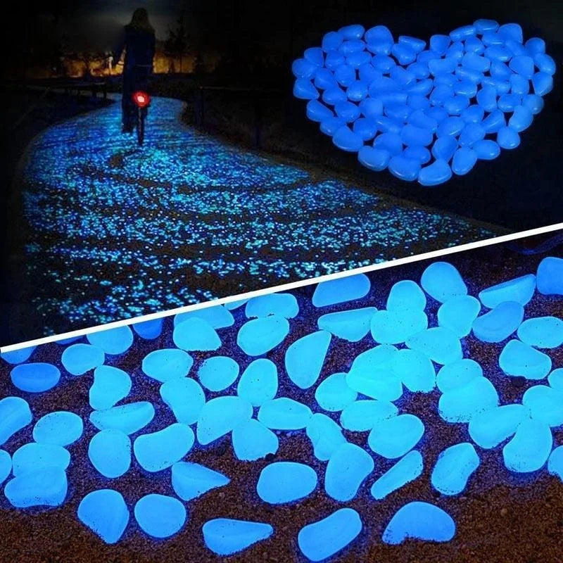 Luminous Stones Glow In The Dark Pebbles Glowing Stones Outdoor Walkways Home Garden Yard Decor Fish Tank Pebble Rocks