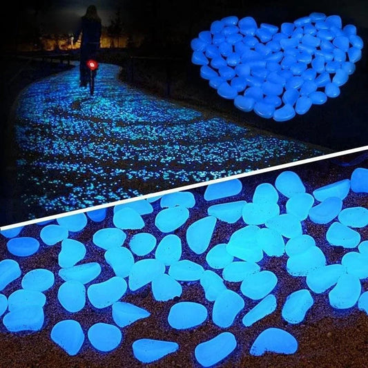 Luminous Stones Glow In The Dark Pebbles Glowing Stones Outdoor Walkways Home Garden Yard Decor Fish Tank Pebble Rocks