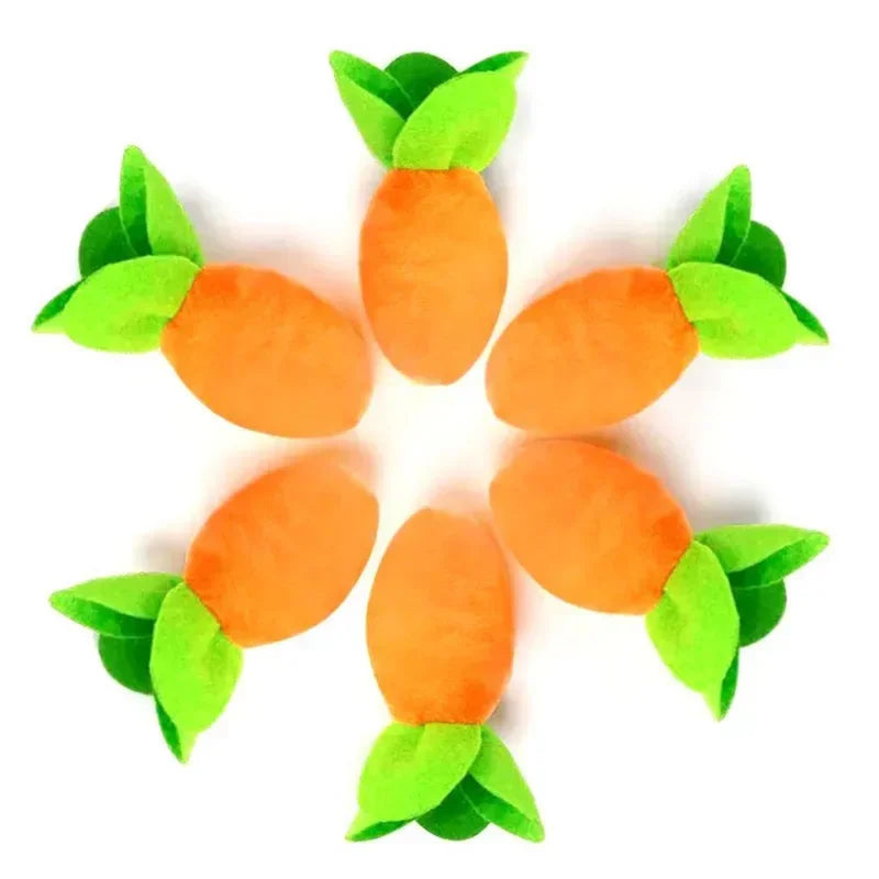 Plush Dog Toys Carrot Pulling Interactive Training Toys for Small Medium Dogs Bite Resistant Puppy Chew Toy