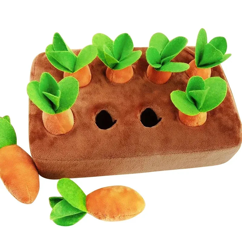 Plush Dog Toys Carrot Pulling Interactive Training Toys for Small Medium Dogs Bite Resistant Puppy Chew Toy
