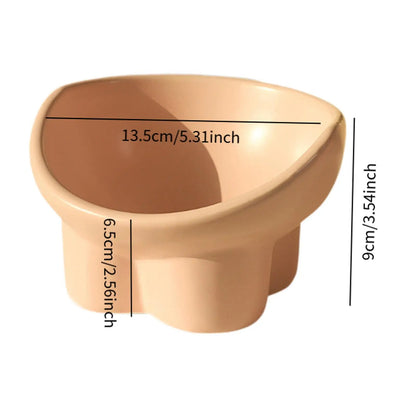 Raised Cat Bowl Small Dog Waterer Protect Pet's Spine Stable Durable Tilted Pet Feeder Kitten Water Bowl for Small Medium Dogs