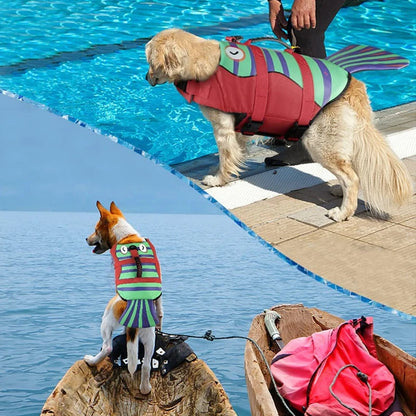 Pet Dog Life Jacket Enhanced Buoyancy Small Dogs Swimming Clothes Safety Vest with Handle for Medium Large Dog Surfing Costume