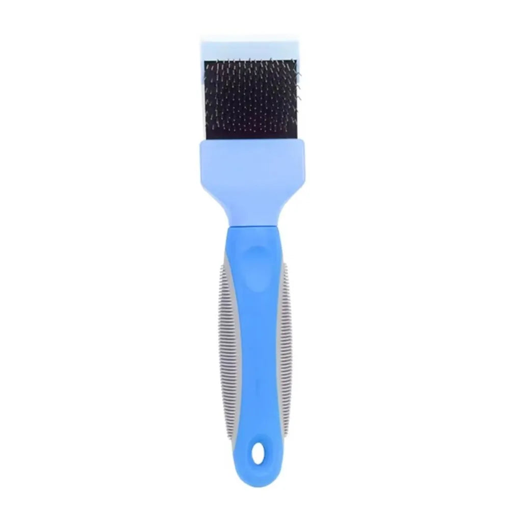 Stainless Steel Pet Hair Brush Double Sided Non-slip Grip Pet Fur Bristle Brush Pet Grooming Pet Hair Detangling Comb Cats