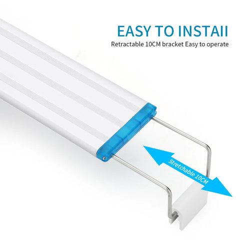 Extensible Waterproof Clip on Lamp For Fish Tank Super Slim Fish Tank Aquatic Plant Grow Aquarium LED Light 18-58cm