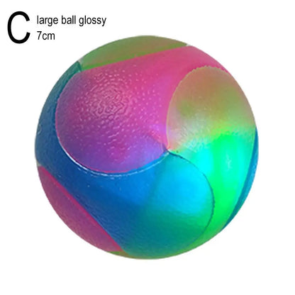 Pet Light Up Toy Ball Glowing LED Puppy Flashing Elastic Ball Toy Color Light TPR Ball Interactive Toys For Small pet