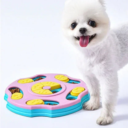Dog Puzzle Toys Slow Feeder Interactive IQ Booster Food Dispenser for Puppies – Non-Slip Bowl Training Game for Dogs