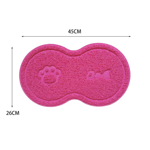 Cat And Dog Pet Mat Cute Cat Litter Pad Foot Mat Non-Slip Dish Bowl Food Feed Mat Pad Placement Pet Accessories