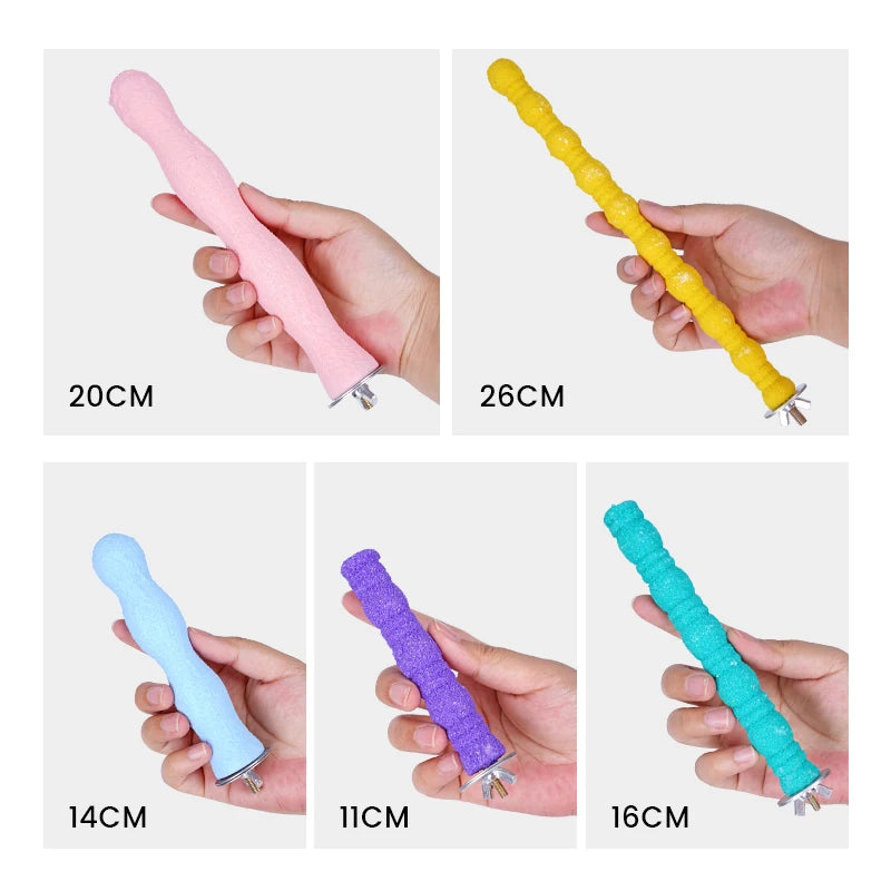 1Pc Parrot Perching Station Platform Pet Bird Molar Stick Grinding Bird Claw Cage Toy Pet Bird Supplies