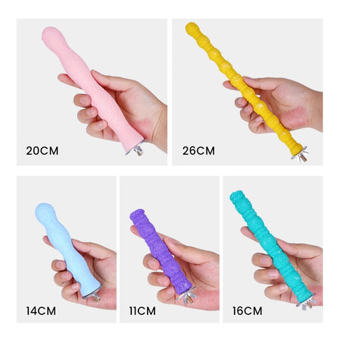 1Pc Parrot Perching Station Platform Pet Bird Molar Stick Grinding Bird Claw Cage Toy Pet Bird Supplies