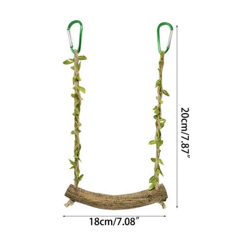 Parrot Stand Swing Toy Wood Perch Resistant Puzzle Fitness Bird Perch Stand