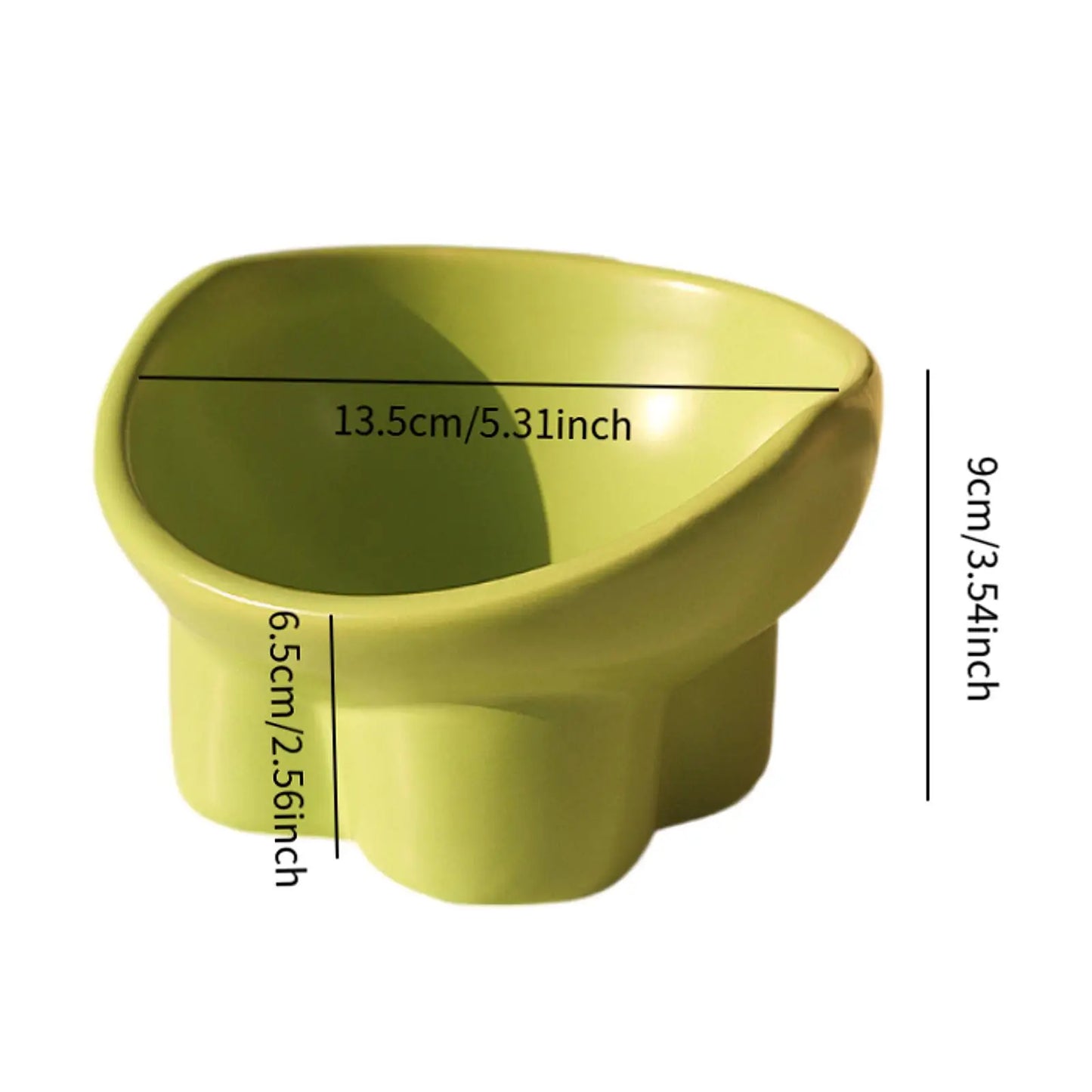 Raised Cat Bowl Small Dog Waterer Protect Pet's Spine Stable Durable Tilted Pet Feeder Kitten Water Bowl for Small Medium Dogs