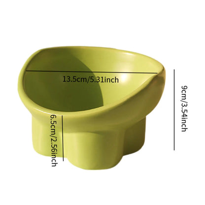 Raised Cat Bowl Small Dog Waterer Protect Pet's Spine Stable Durable Tilted Pet Feeder Kitten Water Bowl for Small Medium Dogs