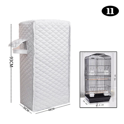 Winter Warm Bird Cage Cover Cotton Quilted Cage Cover Canopy Rain Proof Protective Parrot Cage Accessories