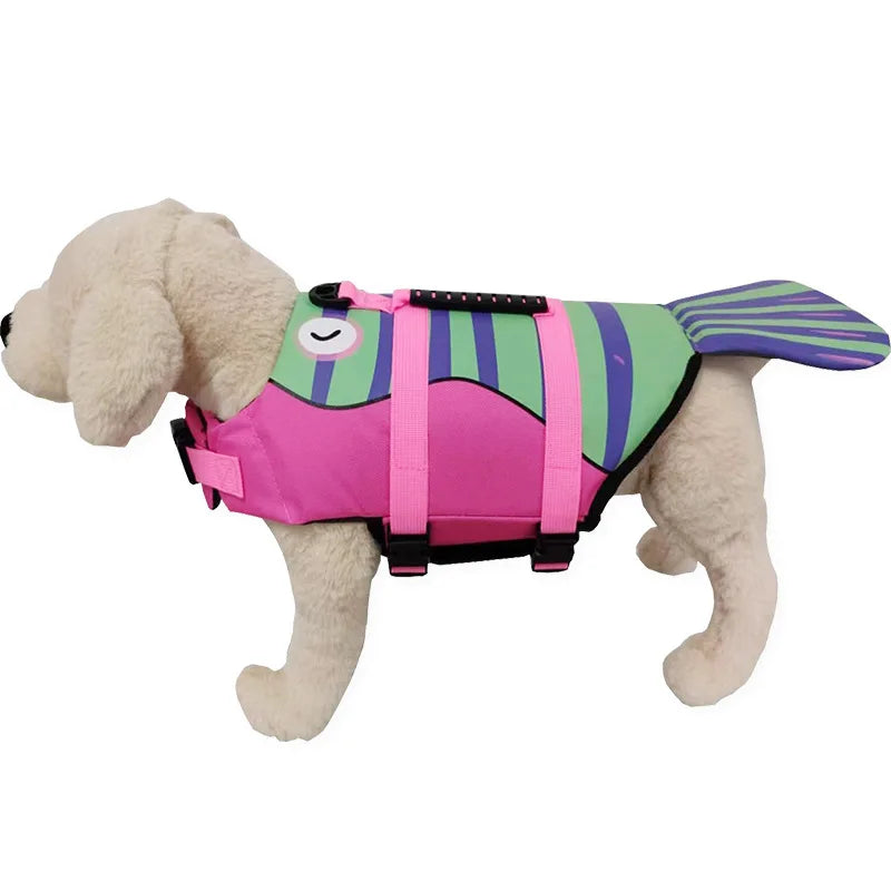 Pet Dog Life Jacket Enhanced Buoyancy Small Dogs Swimming Clothes Safety Vest with Handle for Medium Large Dog Surfing Costume