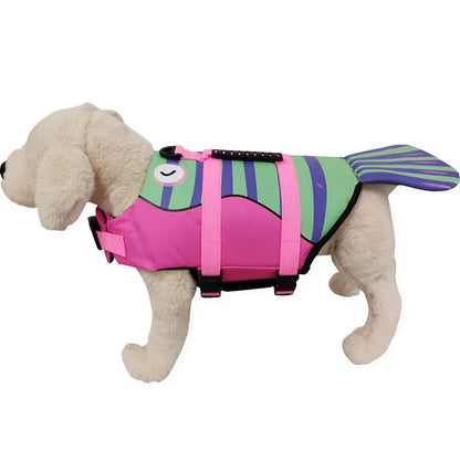 Pet Dog Life Jacket Enhanced Buoyancy Small Dogs Swimming Clothes Safety Vest with Handle for Medium Large Dog Surfing Costume