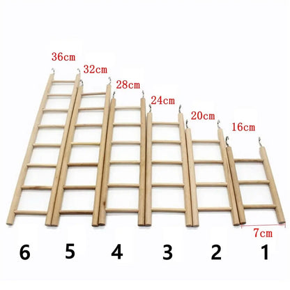 New Wooden Ladder Swing Scratcher Climbing Ladder Hamsters Parrot Toys Pet Supplies