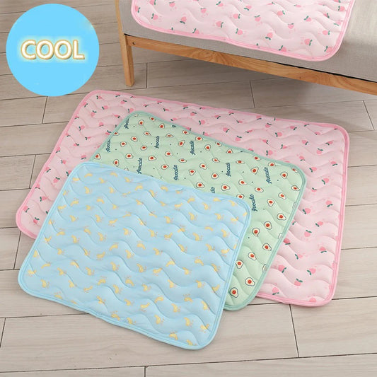 Summer pet mat Cool pet mat Cool cat and dog sofa mat cool ice silk cool breathable pet mat dog ice mat