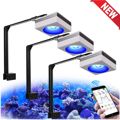NEW PopBloom RL90 WiFi Led Aquarium Light Full Spectrum, Reef Light Aquarium Saltwater Coral Growing Marine Aquarium Tank Lamp