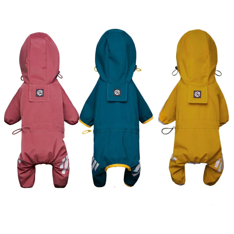 Pet raincoat, reflective waterproof pet clothing, Chihuahua Maltese raincoat, small and medium-sized dog jumpsuit, raincoat dog