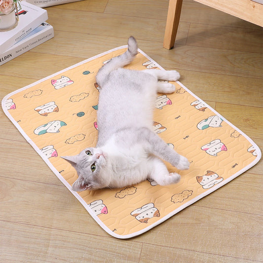 Pet Mat Cartoon Pattern Dog Bed for Large Dog Mat Summer Cooling Cat Bed Soft Breathable Puppy Mat for Dogs Accessories Cat Mat