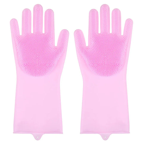 Pet Grooming Cleaning Gloves Dog Cat Bathing Shampoo Glove Scrubber Magic Dishwashing Cleanner Sponge Silicon Hair Removal Glove
