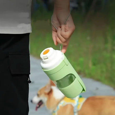 New Portable Pet Water Bottle with Food Container Foldable 2in1 Pet Travel Bowl Puppy Dog Cat Outdoor Drinking Food Feeder