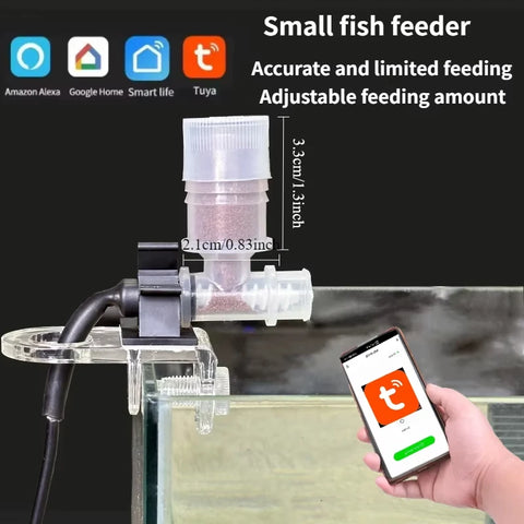 Fish tank feeder Mobile phone remote control Intelligent timing feeder Ornamental fish Turtle food Aquarium automatic feeder