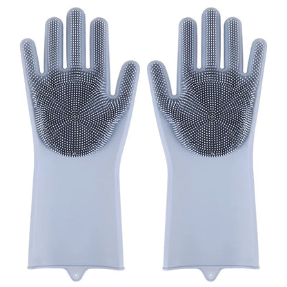 Pet Grooming Cleaning Gloves Dog Cat Bathing Shampoo Glove Scrubber Magic Dishwashing Cleanner Sponge Silicon Hair Removal Glove