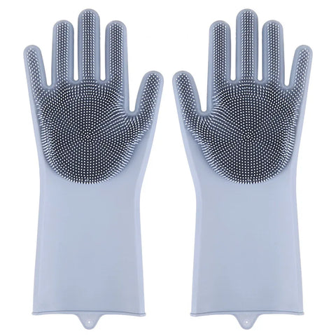 Pet Grooming Cleaning Gloves Dog Cat Bathing Shampoo Glove Scrubber Magic Dishwashing Cleanner Sponge Silicon Hair Removal Glove