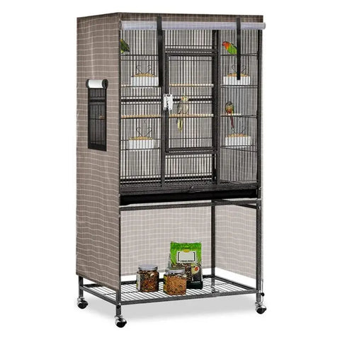 Parrot Cage Cover Shade Good Night Blackout 51 X 38 X 23.5 Inch Thin Lightweight Breathable Small Animal Cages Cover Pet